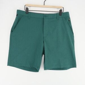 Swannies Shorts Mens 36 Green Golf‎ Performance Stretch Lightweight Perforated